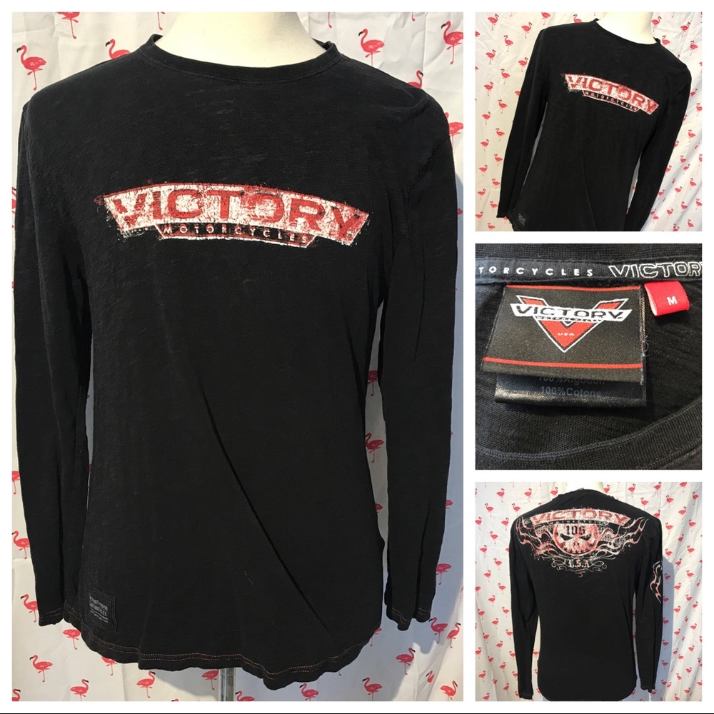 Victory Motorcycles Mens M Spell Out Shirt A4873